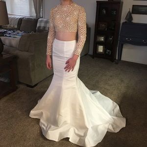 2 piece prom dress